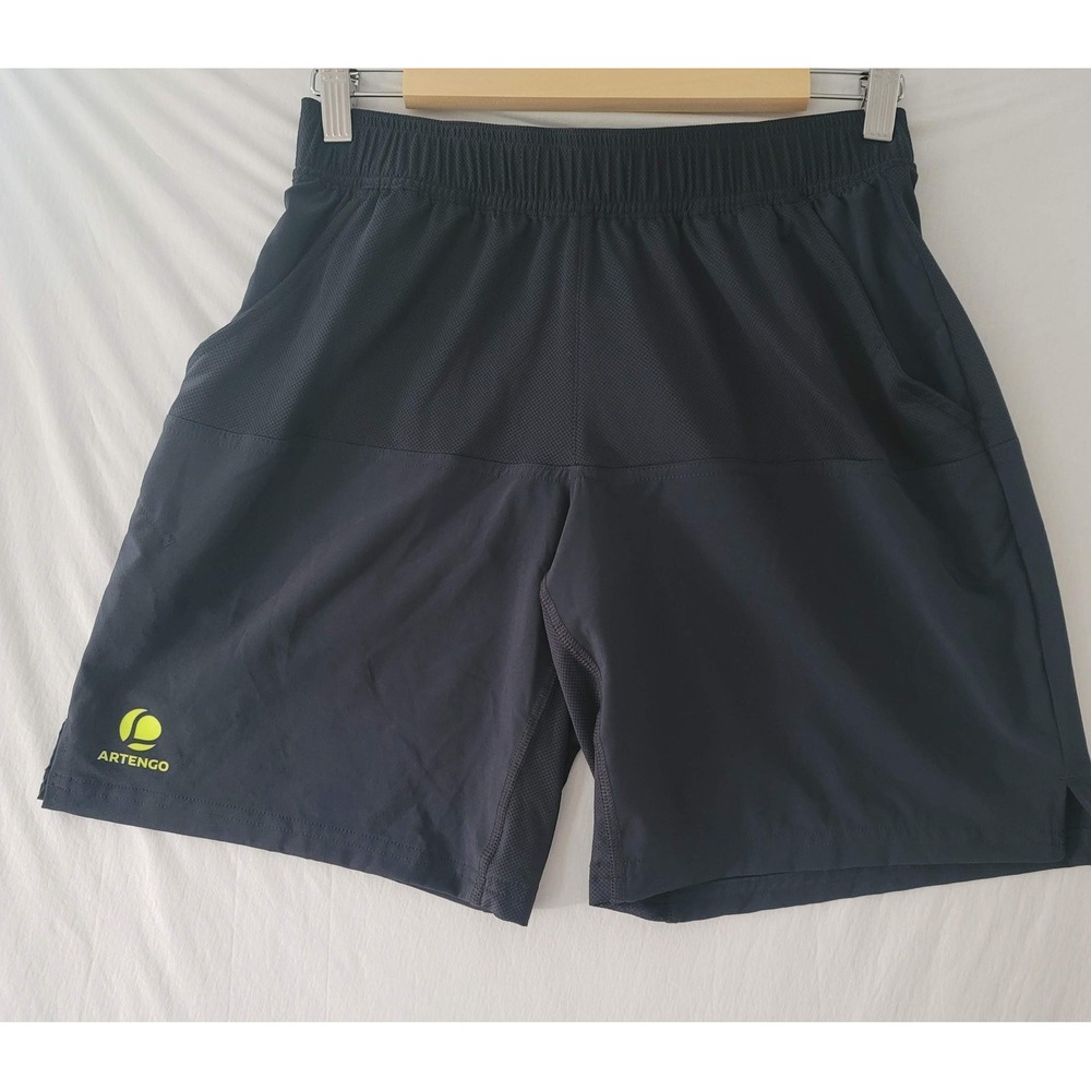 Artengo Tennis Shorts Unisex Black Drawstring Pockets Breathable Athletic M